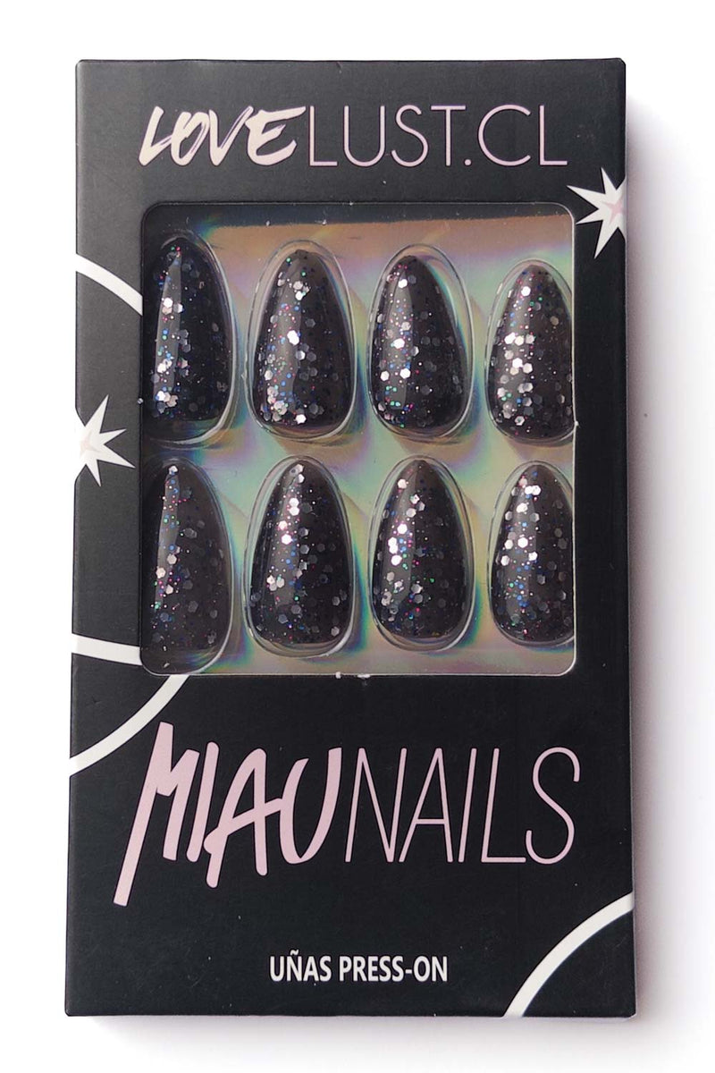 Uñas Press On Galaxia almendrada Larga