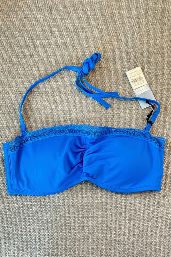 Sosten Bikini Azul Encaje Valege