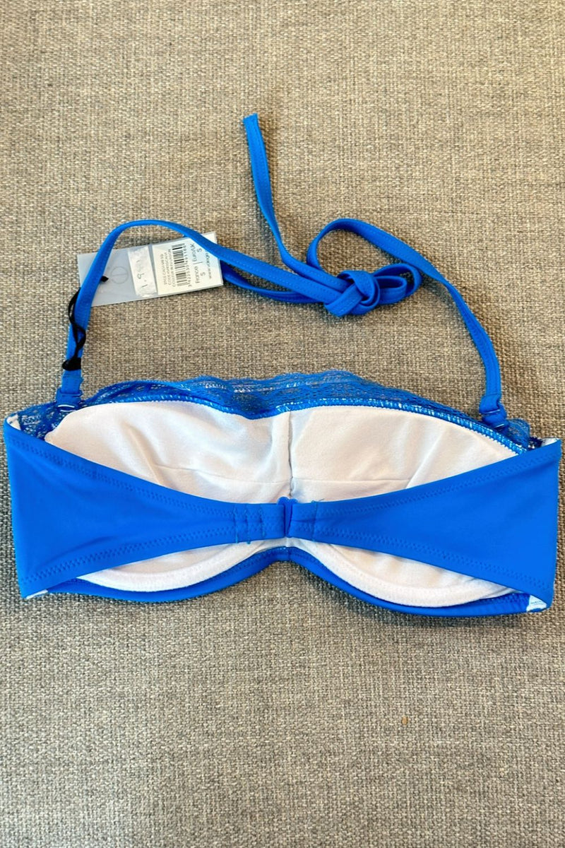 Sosten Bikini Azul Encaje Valege