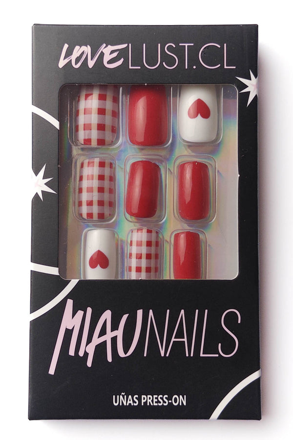 Uñas Press On Mon Amour cuadrada