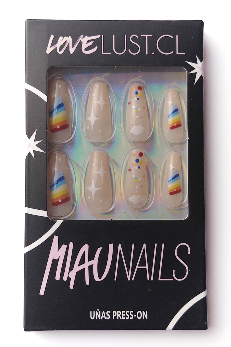 Uñas Press On Universo Arcoiris