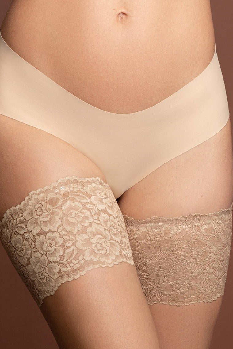 Bandas de Muslos Encaje Nude